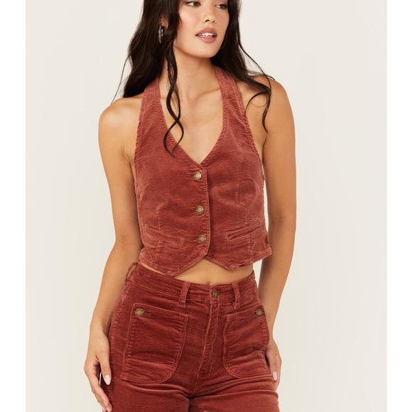 ROLLA'S Rust Crop Vest - Picture 1 of 6